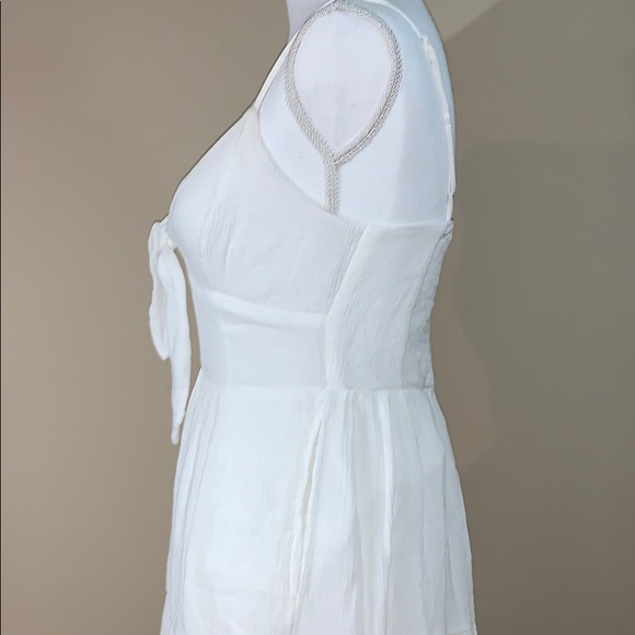 White Ruffle Mini Dress - Picture 4 of 5